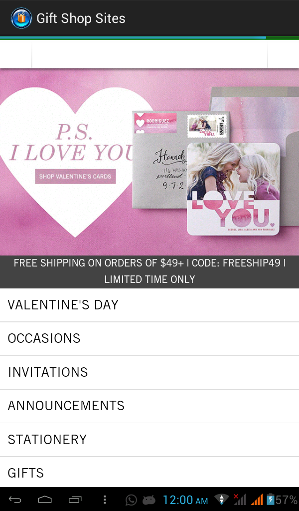 Gift Shop Sites Screen 3