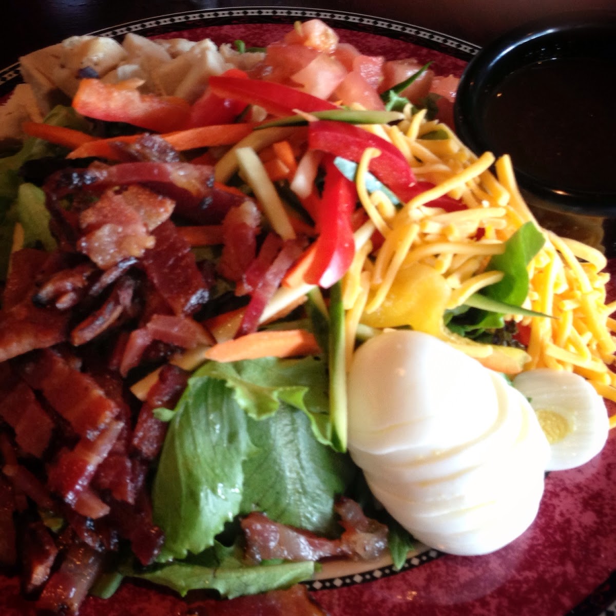 Cobb Salad with bacon and balsamic vinaigrette.