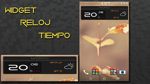 widget reloj tiempo zooper