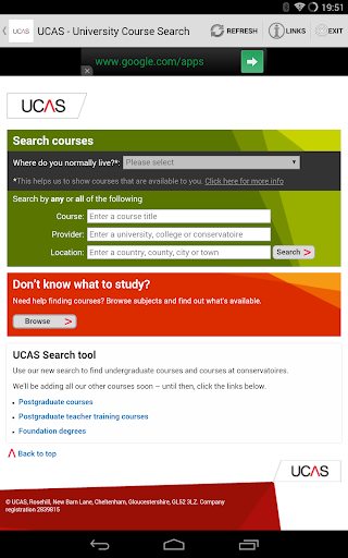 UCAS University Course Search