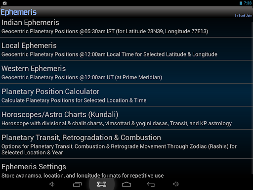 Ephemeris Astrology Software