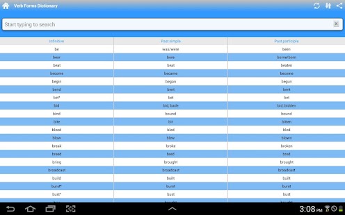 Lastest English Verb forms APK