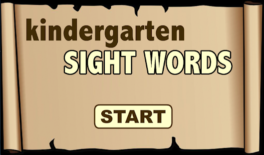 Kindergarten Sight Words