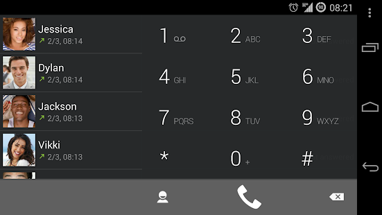 ExDialer KitKat Graphite Theme - screenshot thumbnail