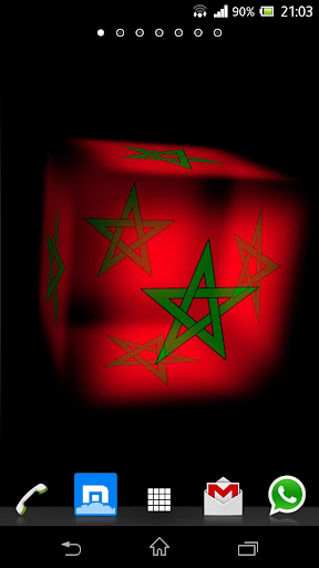 3D Morocco Cube Flag LWP