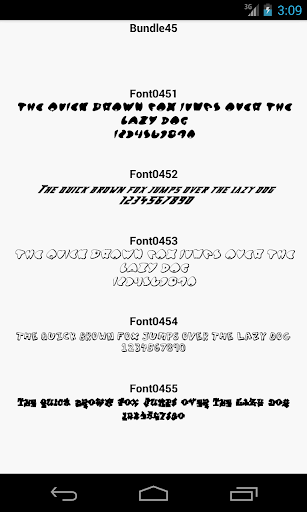 Fonts for FlipFont 45