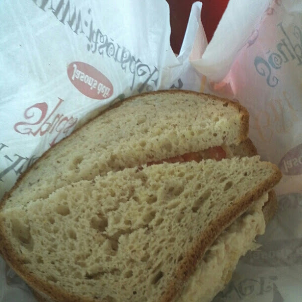 Chicken salad sandwich on Udi's bread