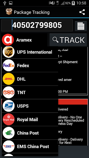 International Parcel Tracker