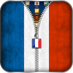 France Flag Zipper Lock Apk