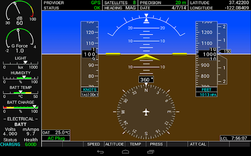 Android application GlassCockpit 1000 screenshort