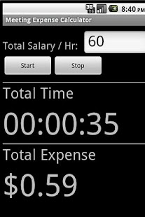 Meeting Expense Calculator - screenshot thumbnail