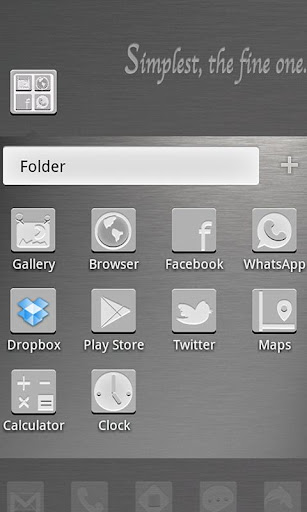 SimplySilver GO Launcher Theme Apk 
