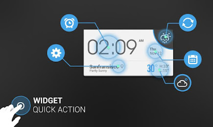 Orange Clock Weather Widget poster 7