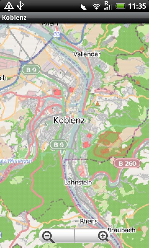 Android application Koblenz Street Map screenshort
