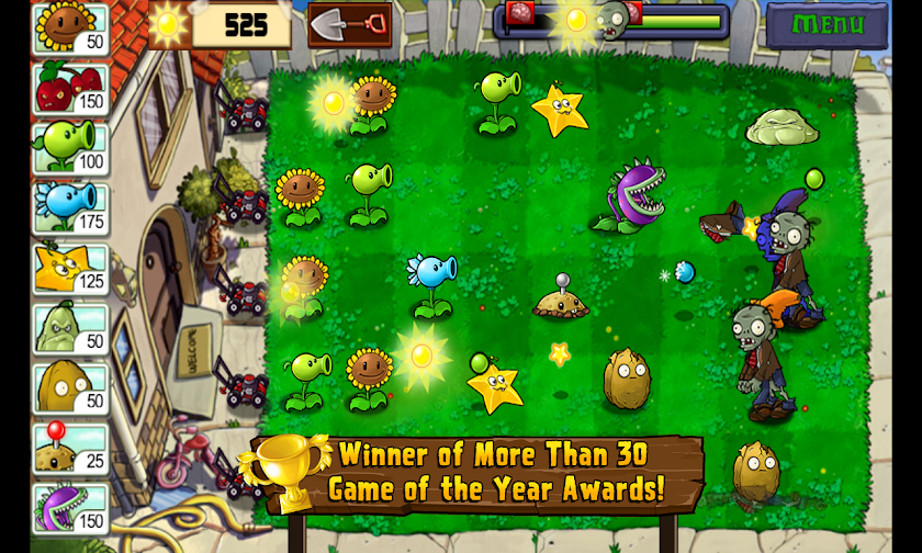 Plants vs. Zombies Screen 1
