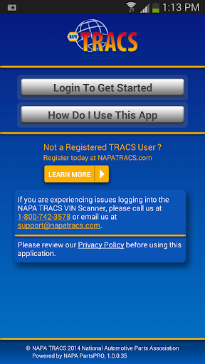 NAPA TRACS