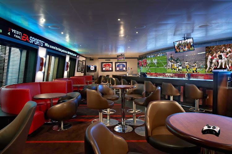 Follow your favorite teams at Carnival Liberty's EA Sports Bar.