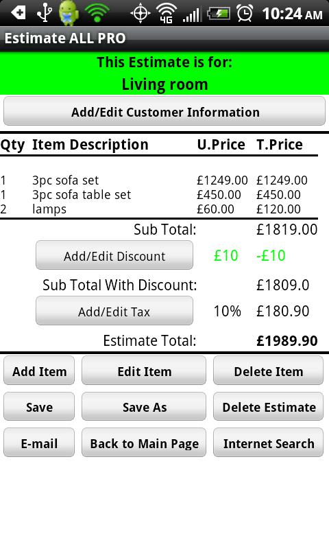 A Estimate ALL PRO Screen 3