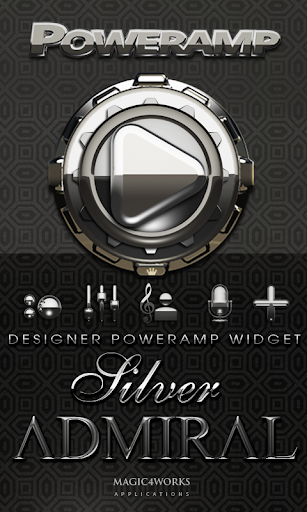 Poweramp Widget Silver Admiral