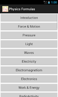 Physics Formulas