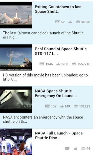 Space Shuttle Launch Videos