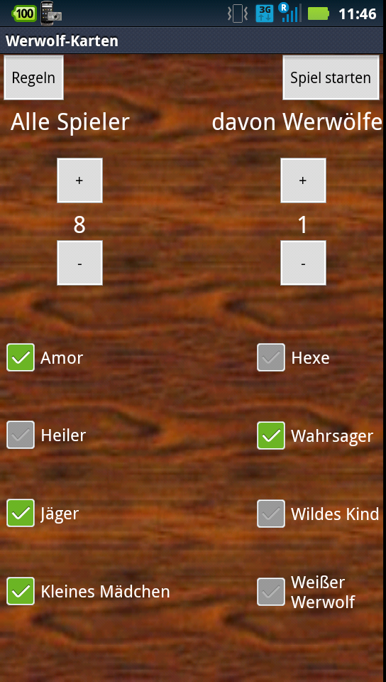 Werewolf Cards - No Ads Screen 1