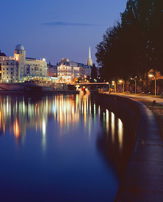 A path along the Danube in Vienna, Austria.