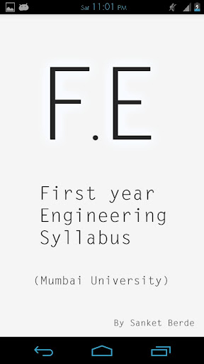First Year Enginering Syllabus
