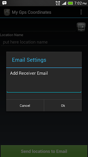 My GPS Coordinates to Email