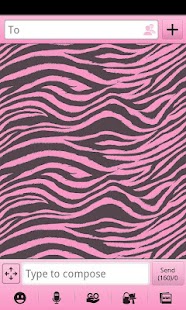 download Pink Zebra GO SMS Theme free