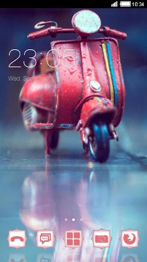 Cute Motorbike CLauncher Theme