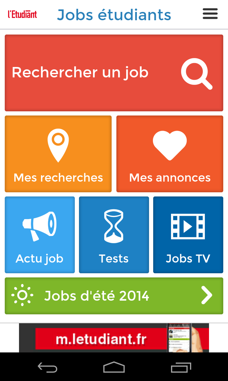 Jobs pour étudiants Screen 1