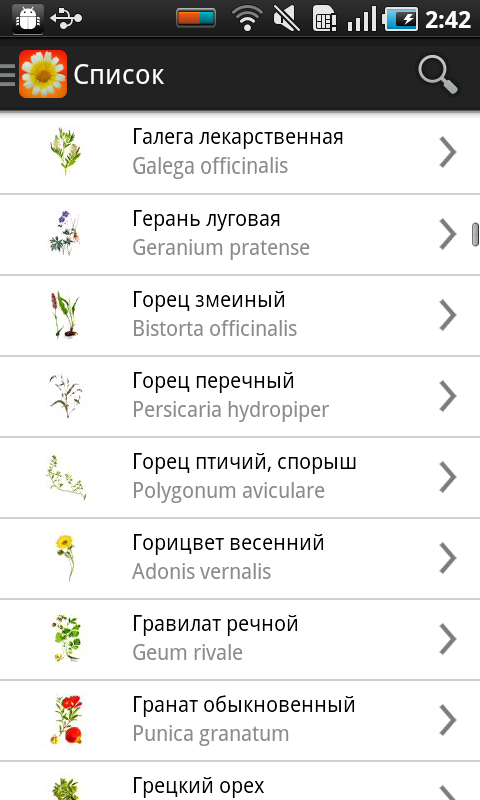 Лекарственные растения Screen 1