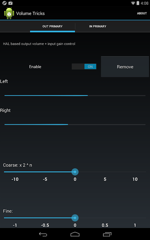 Android application AudioTricks / VolumeTricks screenshort