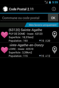 Codes Postaux Screenshots 2