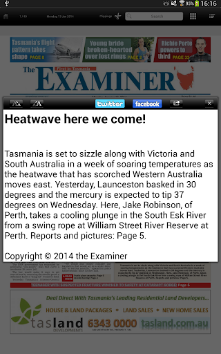 【免費新聞App】The Examiner eEdition-APP點子