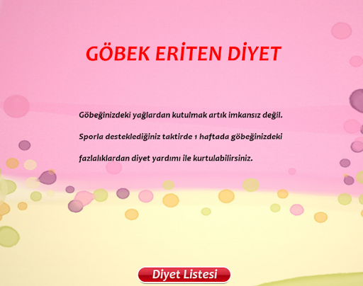 Göbek eriten diyet