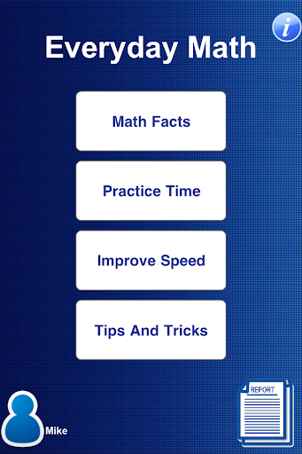 Math Facts Practice Master