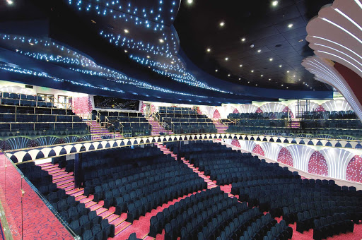 Much of the entertainment on board MSC Orchestra is set in the spacious Covent Garden Theatre.