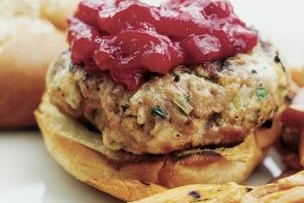Turkey Burgers with Cranberry Relish