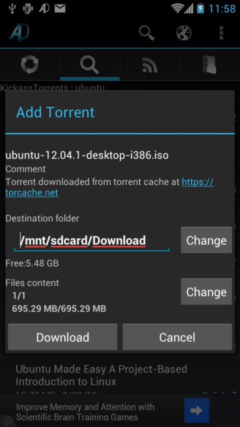 aDownloader Android