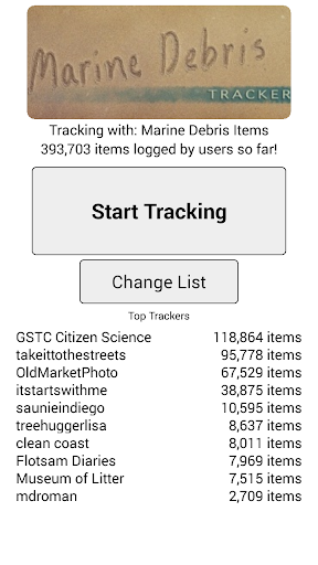 Marine Debris Tracker
