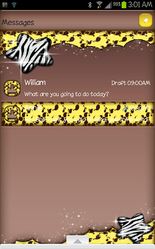 【免費個人化App】GO SMS - Zebra Star Skies 10-APP點子