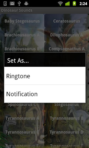 Dinosaur Sounds Android app Screenshot 3