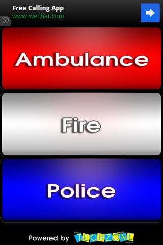 Ambulance Fire Police