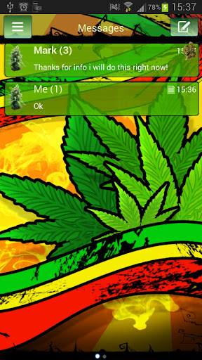 GO SMS Pro Theme marijuana Buy