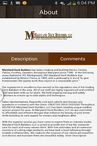 【免費商業App】Maryland Deck Builders LLC-APP點子