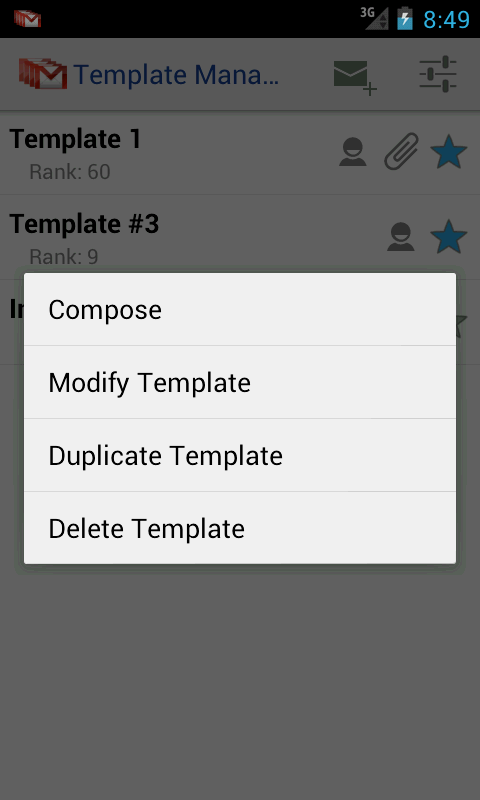 Email Templates Screen 2