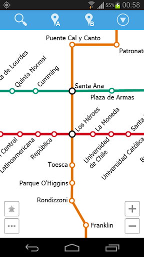 Santiago Metro Map