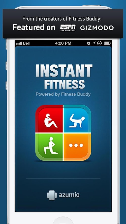 Android application Instant Fitness : 100 workouts screenshort